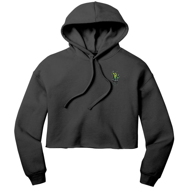 Green Hand Crop Hoodie